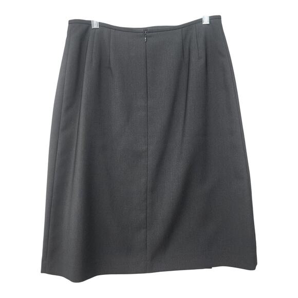 Anne Klein Black Suit Womens 12 Jacket Skirt Set Fully Lined Slits Business Work - Picture 6 of 13